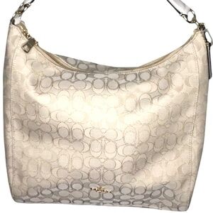 Coach Beige Signature Hobo Bag